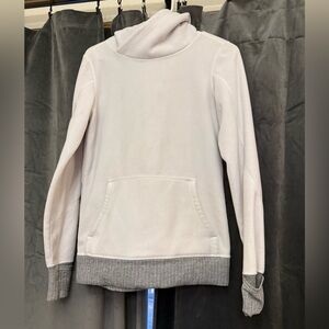 Lululemon Runaway Fleece White and Gray Hoodie